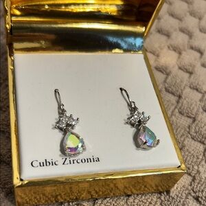 Elegant Cubic Zirconia Drop Earrings
